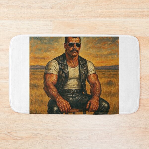 Item preview, Savannah Sovereign Sir - Leather Daddy Tom of Finland Leather Man Tribute Acrylic Gay Art. designed and sold by ItsAKinkThing.