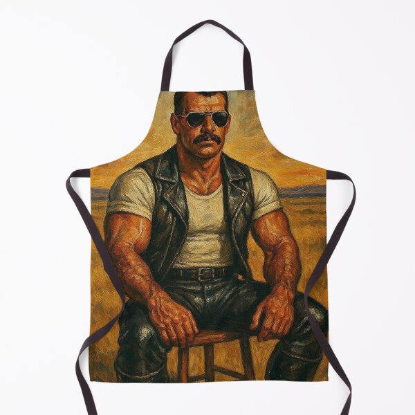 Item preview, Savannah Sovereign Sir - Leather Daddy Tom of Finland Leather Man Tribute Acrylic Gay Art. designed and sold by ItsAKinkThing.