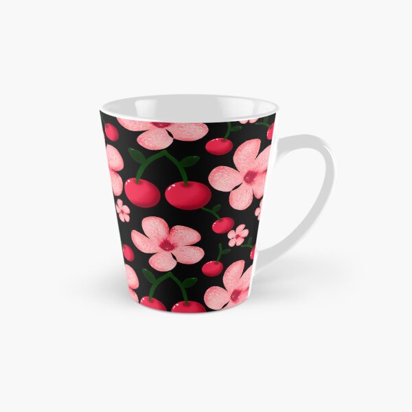 Item preview, Cherry Blossom Floral Pattern, Pink Flowers and Cherries Seamless Repeat, Cute Cottagecore Botanical Design designed and sold by HopeAndHustle.