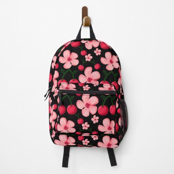 Item preview, Cherry Blossom Floral Pattern, Pink Flowers and Cherries Seamless Repeat, Cute Cottagecore Botanical Design designed and sold by HopeAndHustle.