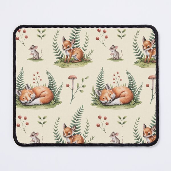 Item preview, Fox Bunny Seamless Pattern Cottagecore Watercolor designed and sold by CalmCapy Co.