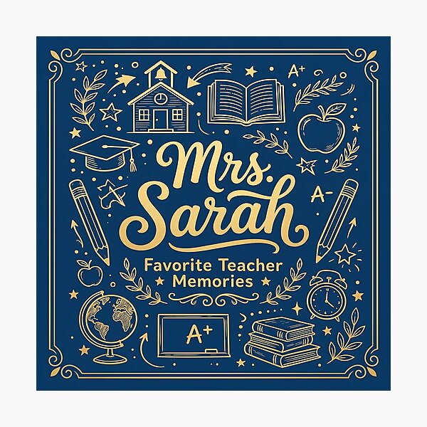 Item preview, Favorite Teacher Memories | Personalized Teacher Journal Cover designed and sold by DmaarGroup.