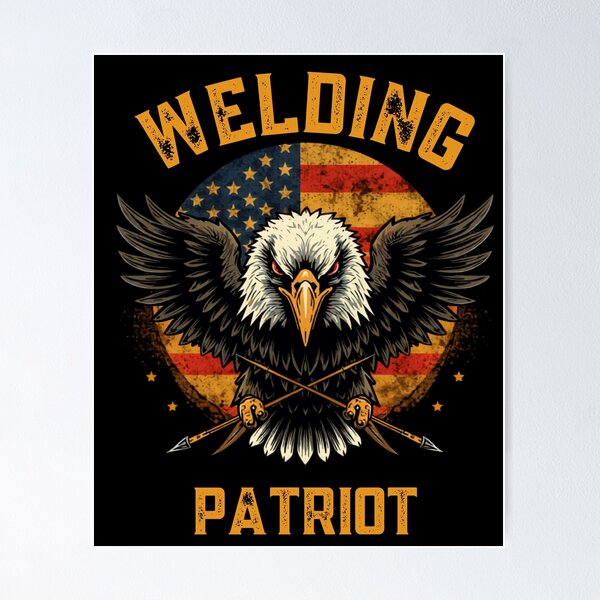 Item preview, Welding Patriot American Eagle Flag Vintage designed and sold by LabCore.