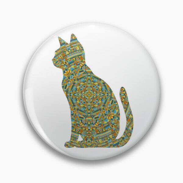 Item preview, Kingfisher Cat Mandala Silhouette designed and sold by Always Wanted.