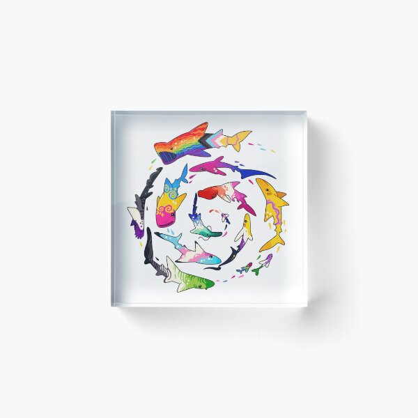 Item preview, Pride shark spiral - LGBTQ designed and sold by SilAchan.