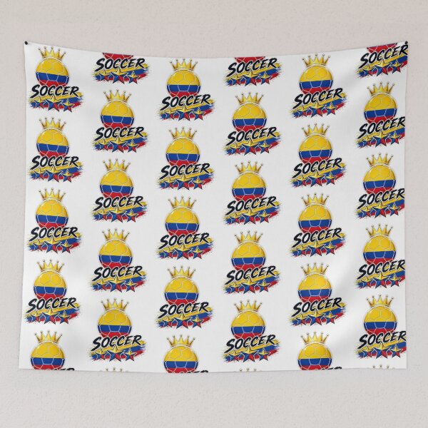 Item preview, Vintage Columbia flag Crowned Soccer Ball designed and sold by QuiteOrbit.