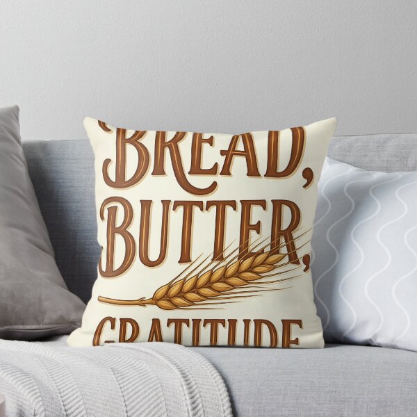 Item preview, Farmhouse Wall Art Print BREAD, BUTTER, GRATITUDE designed and sold by OdinLabs.