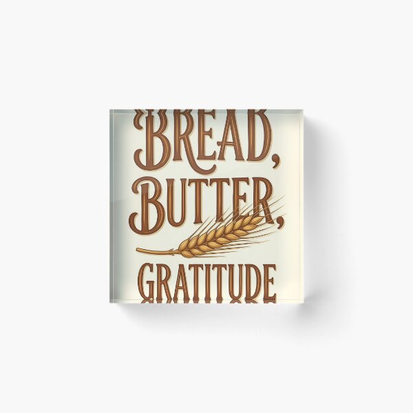 Item preview, Farmhouse Wall Art Print BREAD, BUTTER, GRATITUDE designed and sold by OdinLabs.