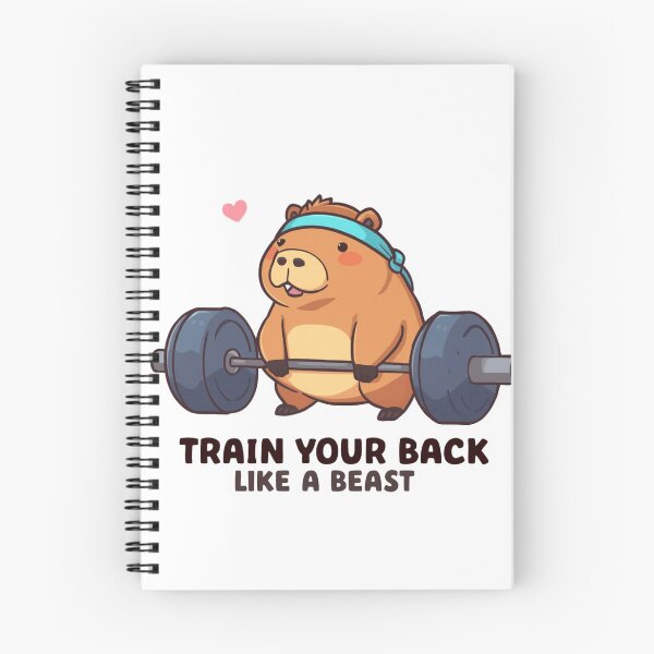 Item preview, Train Your Back Like a Beast – Capybara Deadlift Gym Meme designed and sold by Sparkofart07.