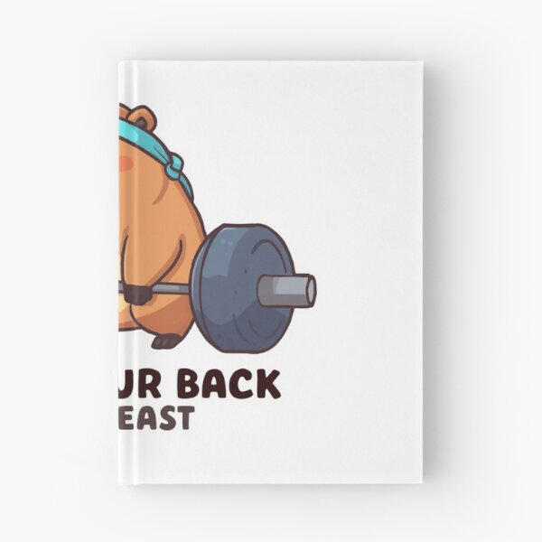 Item preview, Train Your Back Like a Beast – Capybara Deadlift Gym Meme designed and sold by Sparkofart07.