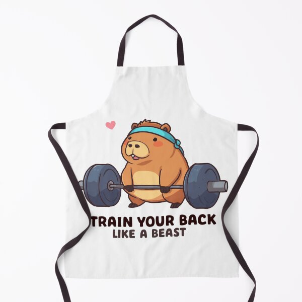 Item preview, Train Your Back Like a Beast – Capybara Deadlift Gym Meme designed and sold by Sparkofart07.
