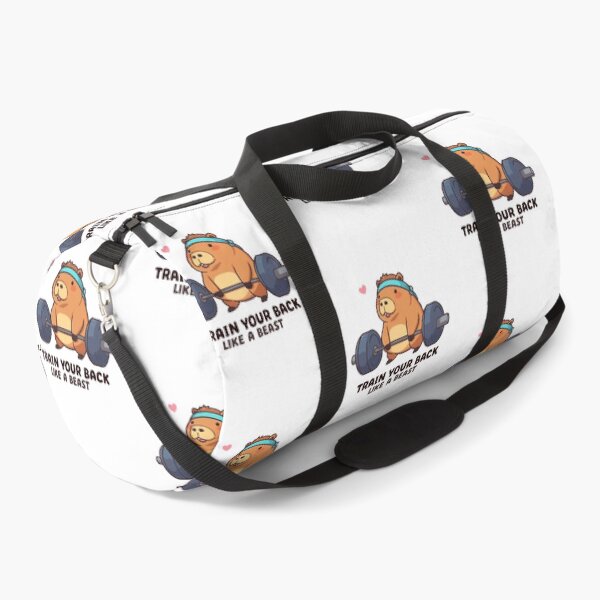 Item preview, Train Your Back Like a Beast – Capybara Deadlift Gym Meme designed and sold by Sparkofart07.
