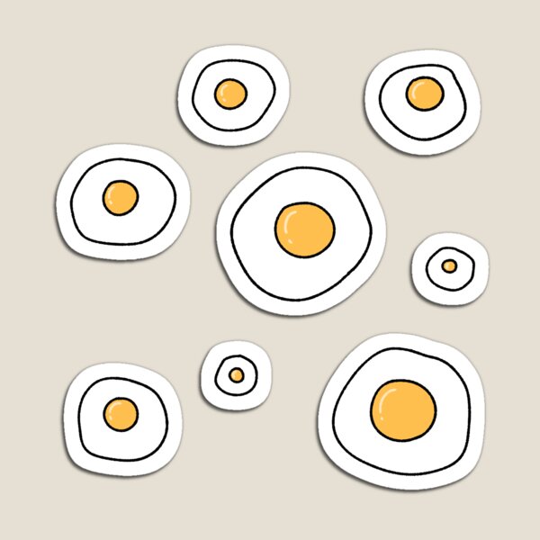 Item preview, Cute Fried Egg Doodle Pattern Hand Drawn Illustration designed and sold by ubborn.