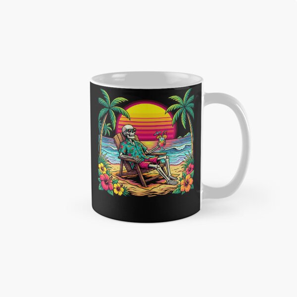 Item preview, Funny Skeleton Relaxing On Tropical Beach Summer Vacation designed and sold by Littermin.