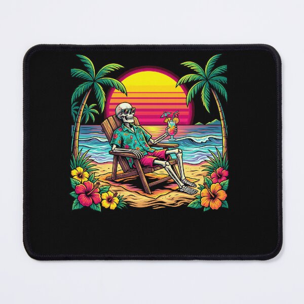 Item preview, Funny Skeleton Relaxing On Tropical Beach Summer Vacation designed and sold by Littermin.