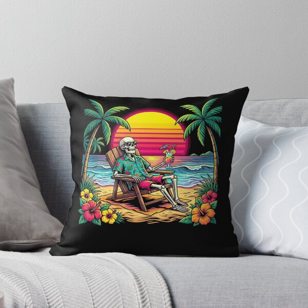 Item preview, Funny Skeleton Relaxing On Tropical Beach Summer Vacation designed and sold by Littermin.
