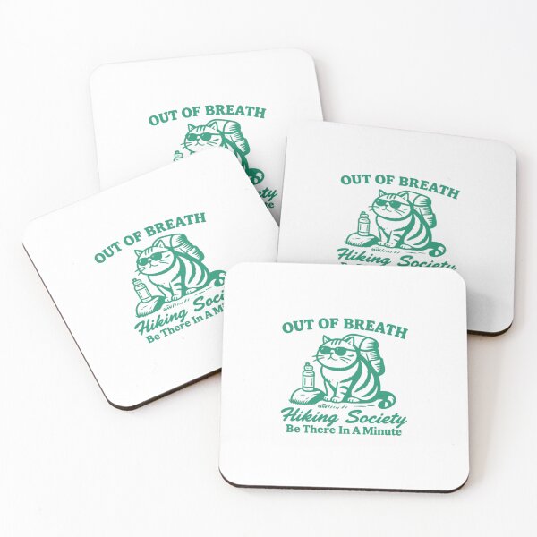 Item preview, Out Of Breath Hiking Society Funny Cat Hiker designed and sold by HBDStudio.
