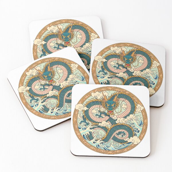 Item preview, #2 Ryokuryu | Green Wave Dragon designed and sold by FUJIYAMA-JAPAN-WORKS.