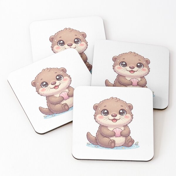 Item preview, Cute Baby Otter Kawaii Sticker designed and sold by sumeetkaliya.