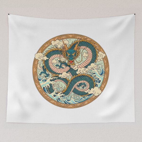 Item preview, #2 Ryokuryu | Green Wave Dragon designed and sold by FUJIYAMA-JAPAN-WORKS.