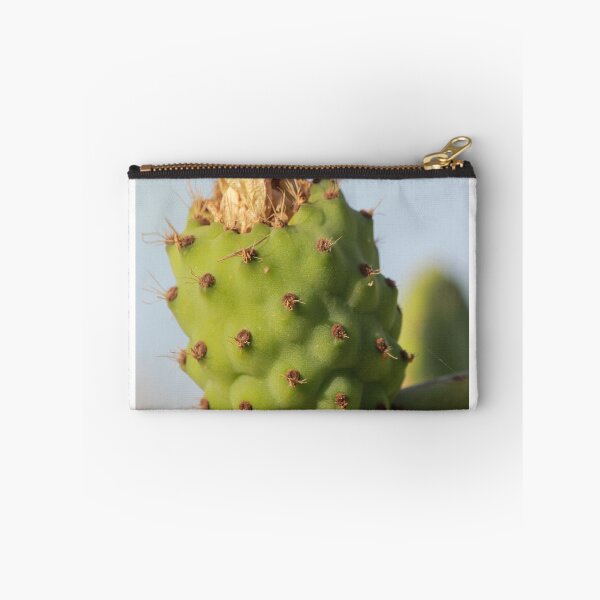 Item preview, Close-Up Prickly Pear Cactus Bud On Green Opuntia Pad With Texture And Spines designed and sold by Nmallia.
