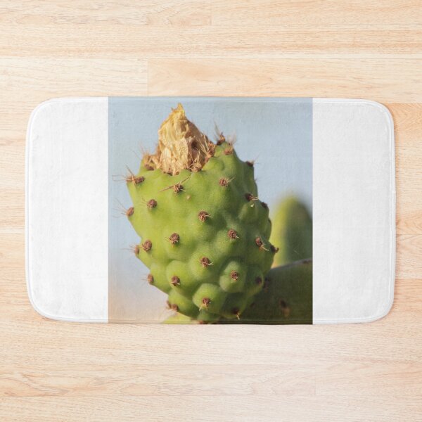 Item preview, Close-Up Prickly Pear Cactus Bud On Green Opuntia Pad With Texture And Spines designed and sold by Nmallia.