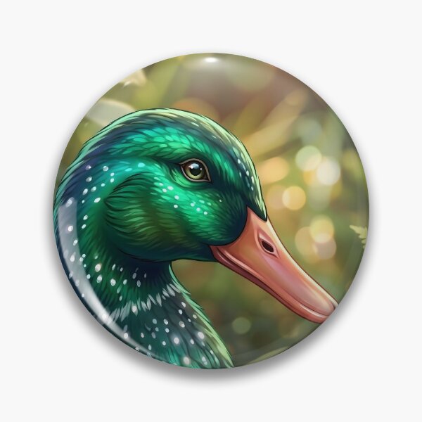 Item preview, The Emerald Mallard in the Sunlit Ferns designed and sold by henkephotoart.