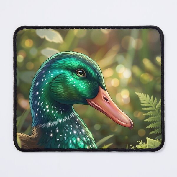 Item preview, The Emerald Mallard in the Sunlit Ferns designed and sold by henkephotoart.