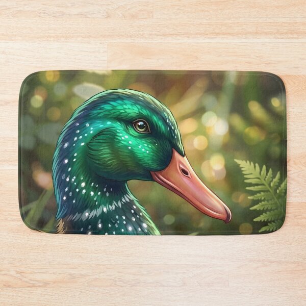 Item preview, The Emerald Mallard in the Sunlit Ferns designed and sold by henkephotoart.