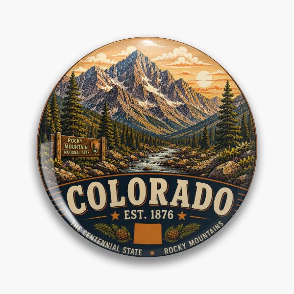 Item preview, Colorado Retro State Badge – Vintage Travel Graphic designed and sold by Mac Sketches.