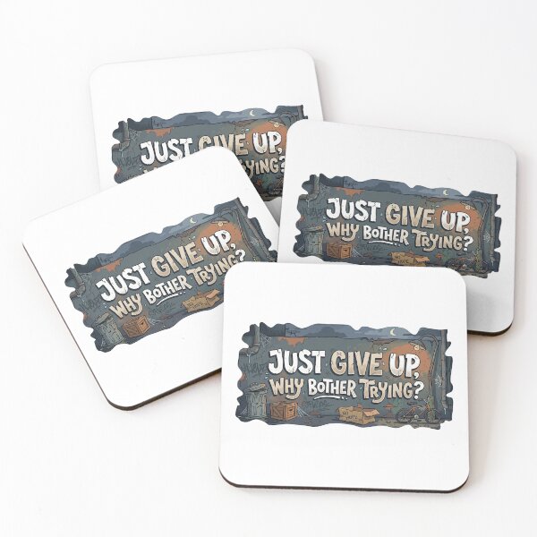 Item preview, Just Give Up, Why Bother Trying? Typography – Dark Humor Motivational Parody Graffiti designed and sold by crackerflake.