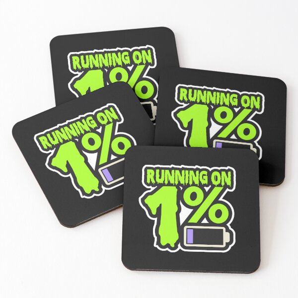 Item preview, Running on 1% Funny Low Battery Design designed and sold by Marvin4321.