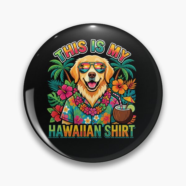 Artikelvorschau, Das ist mein lustiger Golden Retriever aus Hawaii, Sommer. entworfen und verkauft von Littermin.