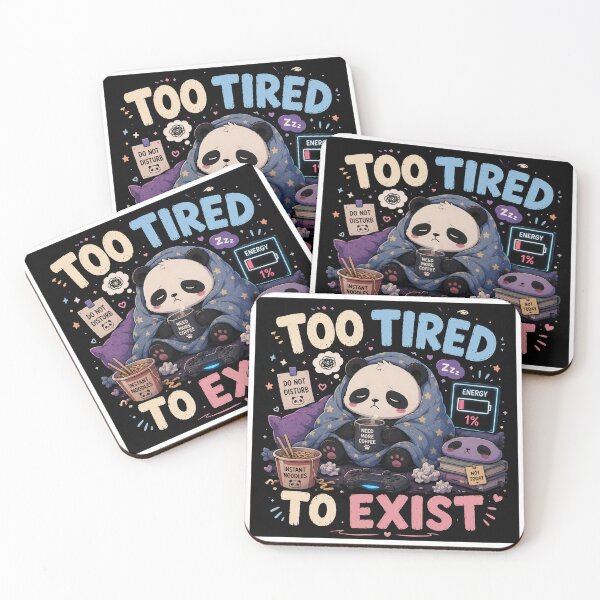 Item preview, Too Tired To Exist Panda Design designed and sold by ZovLane.