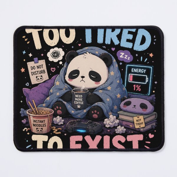 Item preview, Too Tired To Exist Panda Design designed and sold by ZovLane.