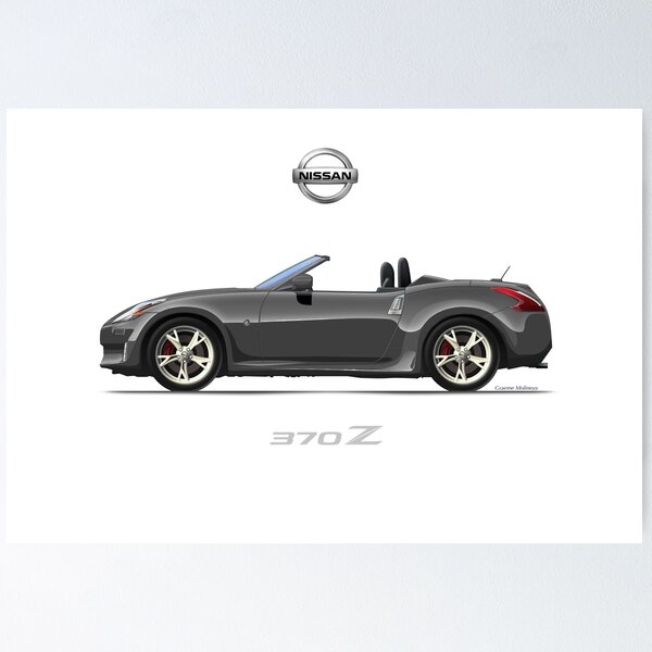 Item preview, NISSAN 370Z ROADSTER 2014 GREY designed and sold by Grubby Fingers Aircraft Illustration.