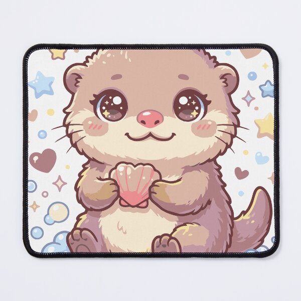 Item preview, Kawaii Baby Otter with Heart Shell Sticker designed and sold by sumeetkaliya.