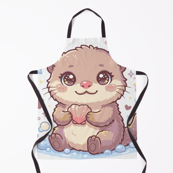 Item preview, Kawaii Baby Otter with Heart Shell Sticker designed and sold by sumeetkaliya.