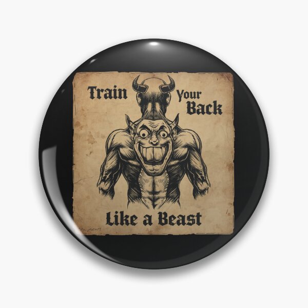 Item preview, Train Your Back Like a Beast | Demon Back Anatomy Metal Gym Design designed and sold by Sparkofart07.
