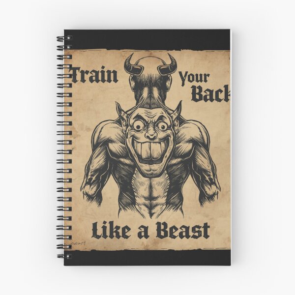 Item preview, Train Your Back Like a Beast | Demon Back Anatomy Metal Gym Design designed and sold by Sparkofart07.