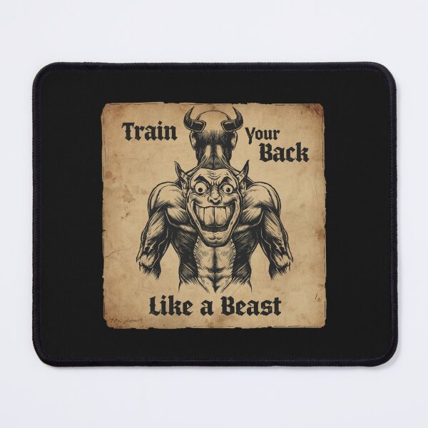Item preview, Train Your Back Like a Beast | Demon Back Anatomy Metal Gym Design designed and sold by Sparkofart07.