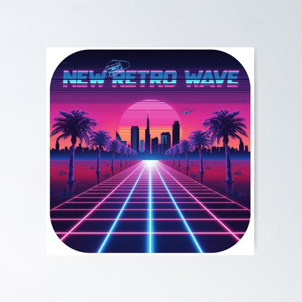 Item preview, Synthwave Vaporwave Sunset Design designed and sold by Larams Studio.