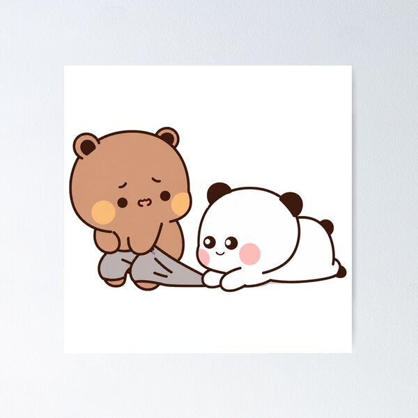 Item preview, Bubu Dudu Cute Bear Panda Funny Sticker designed and sold by Tom-Riley.