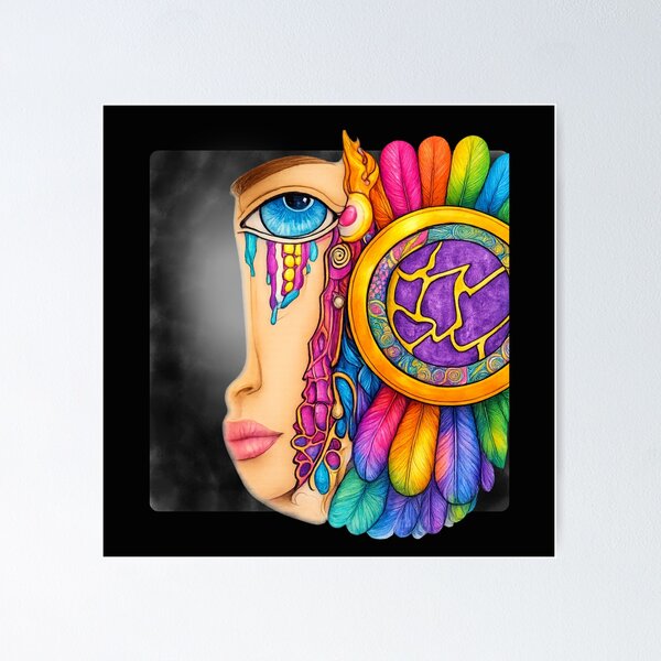 Item preview, Rainbow Dream Eye Psychedelic Art | Colorful Boho Face Apparel Design designed and sold by Ashes to Artistry.