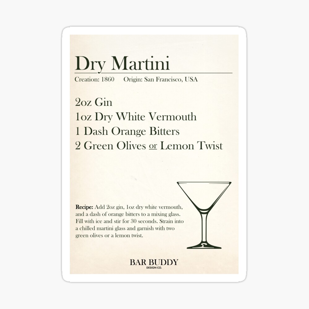 Engraved Dirty Martini Classic Martini Glass