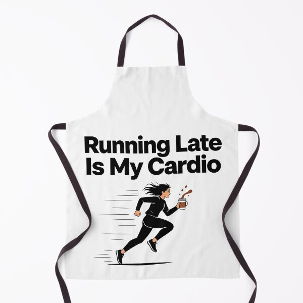 Item preview, Running Late Is My Cardio Funny Coffee Runner designed and sold by KP Creative Co.