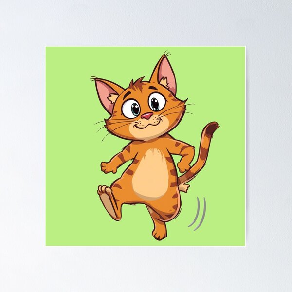 Item preview, Cat caught dancing / Dancing cat designed and sold by Art70shop.