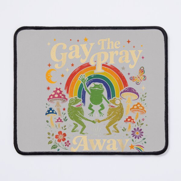 Item preview, Gay The Pray Away Rainbow Funny Meme Frogs LGBT Pride LGBTQ designed and sold by MabelWells.