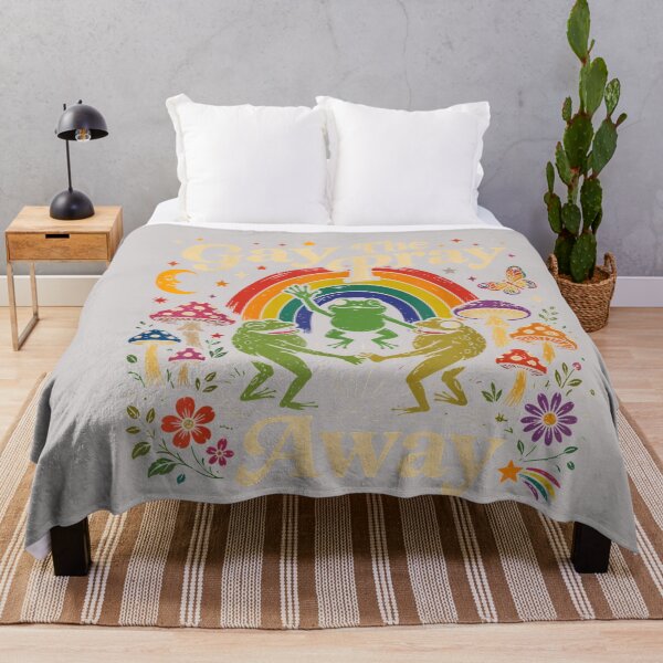 Item preview, Gay The Pray Away Rainbow Funny Meme Frogs LGBT Pride LGBTQ designed and sold by MabelWells.