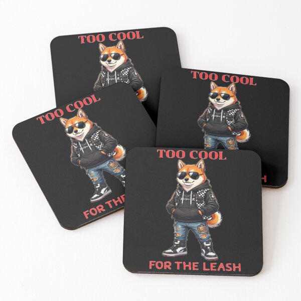 Item preview, Too Cool For The Leash Hip Hop Shiba Inu Dog Streetwear designed and sold by ChaemmRichStudio.